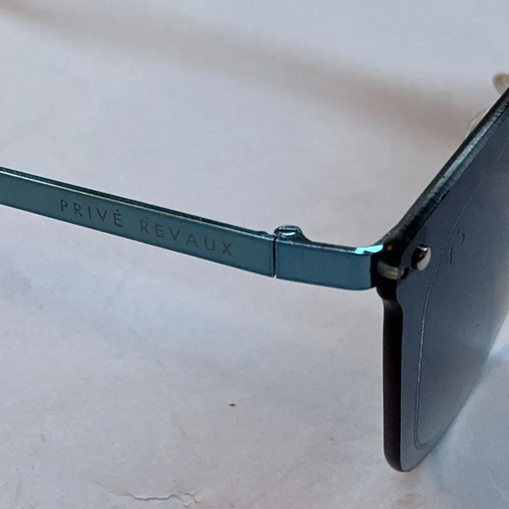 Prive Revaux Shady Business Rimless Blue Gradient Lens Women's Sunglasses